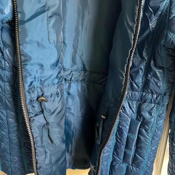 Cabi Womens Small Teal Blue Poseidon Puffer Jacket Quilted Winter Coat style 914 - Picture 5 of 6